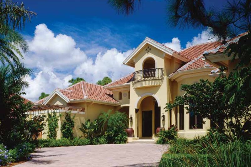 Home Plan - Mediterranean Exterior - Front Elevation Plan #930-97