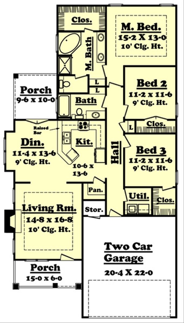 Architectural House Design - Cottage Floor Plan - Main Floor Plan #430-21
