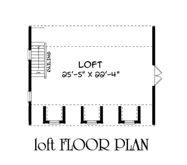 Barndominium Floor Plan - Upper Floor Plan #75-215