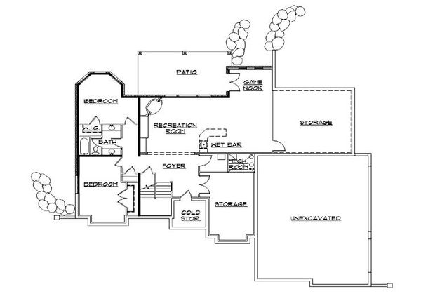 Dream House Plan - European Floor Plan - Lower Floor Plan #5-382