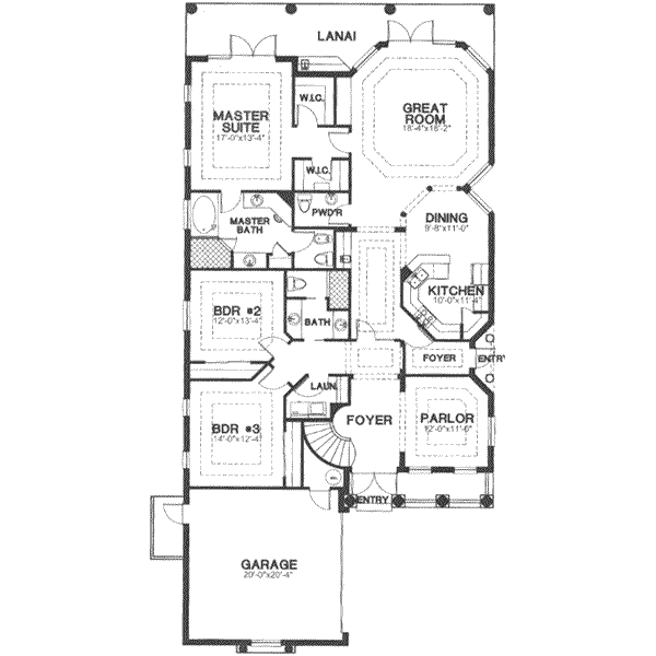 Classical Floor Plan - Main Floor Plan #115-184