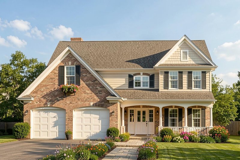 Home Plan - Exterior - Front Elevation 2 for Traditional House Plan #137-214 - 3 bed, 2 bath