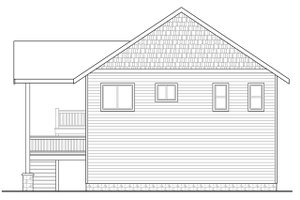 Exterior - Rear Elevation for Craftsman House Plan #124-963 - 1 bed, 1 bath