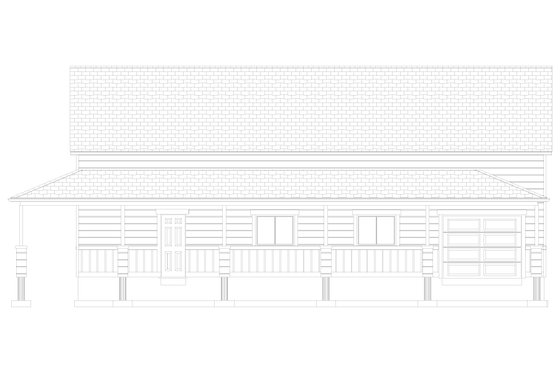 Exterior - Other Elevation 2 for Traditional House Plan #1060-120, 1 bath