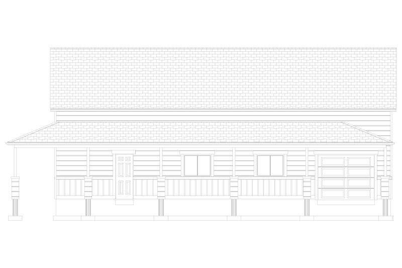 House Plan Design - Exterior - Other Elevation 2 for Traditional House Plan #1060-120, 1 bath