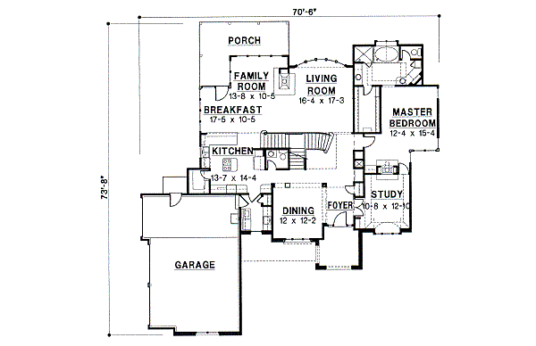 European Floor Plan - Main Floor Plan #67-284