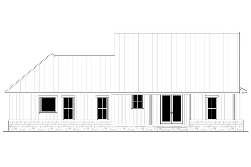 Architectural House Design - Exterior - Rear Elevation for Ranch House Plan #430-292 - 3 bed, 2.5 bath
