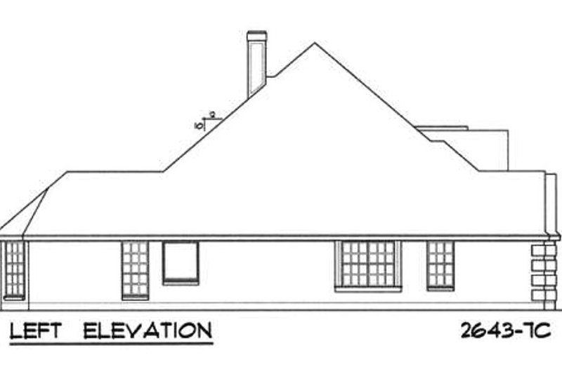 House Blueprint - Exterior - Other Elevation for European House Plan #40-368 - 3 bed, 2.5 bath