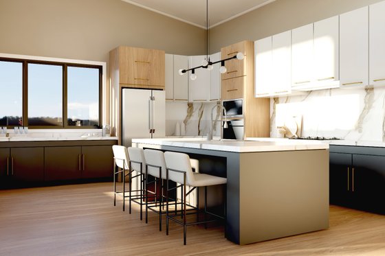 Interior - Kitchen for Modern House Plan #1064-323 - 3 bed, 2 bath