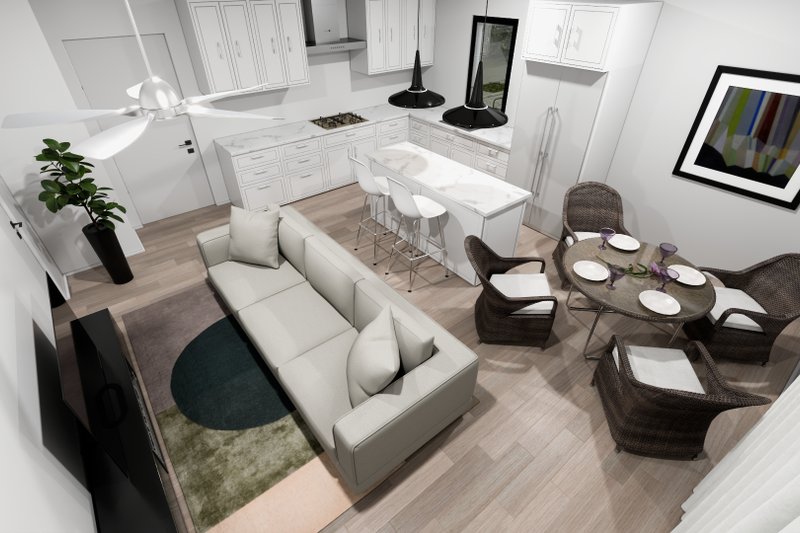 House Plan Design - Interior - Family Room 1 for Modern House Plan #1112-5 - 3 bed, 2.5 bath