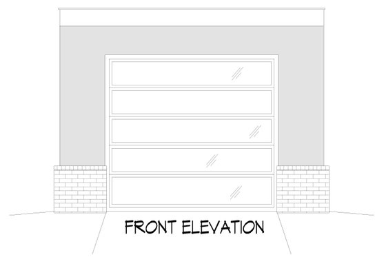 Exterior - Front Elevation 3 for Colonial House Plan #932-1162, 0 bath
