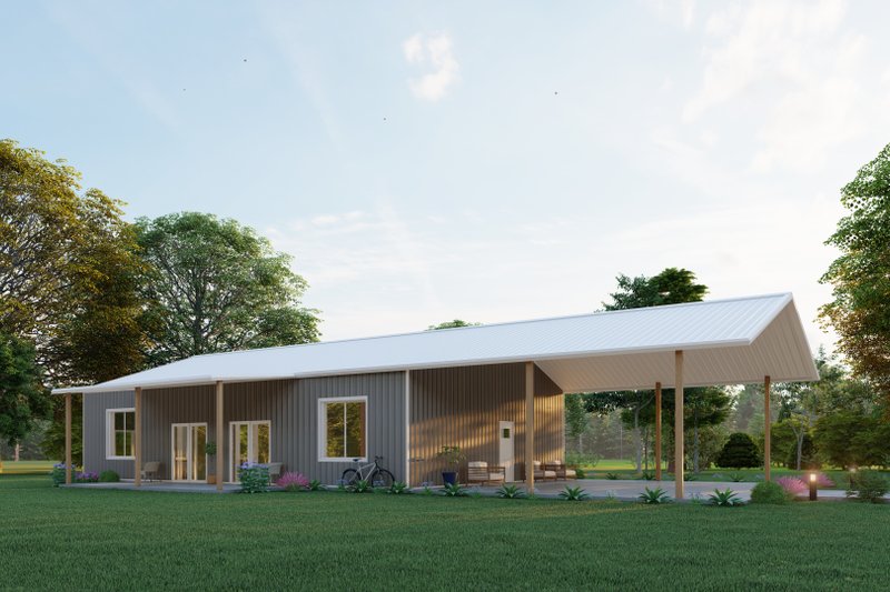 House Plan Design - Exterior - Other Elevation 2 for Barndominium House Plan #1107-41 - 2 bed, 2 bath