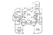 European Style House Plan - 3 Beds 3.5 Baths 4612 Sq/Ft Plan #411-485 