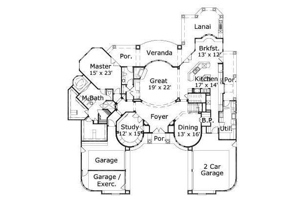 European Floor Plan - Main Floor Plan #411-485