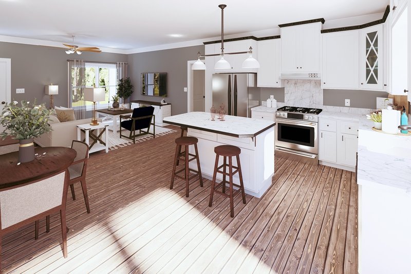 House Plan Design - Interior - Kitchen for Ranch House Plan #44-239 - 3 bed, 2 bath