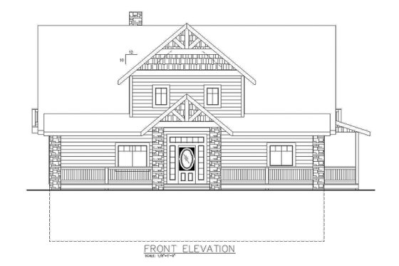 Exterior - Front Elevation 3 for Craftsman House Plan #117-873 - 4 bed, 4.5 bath