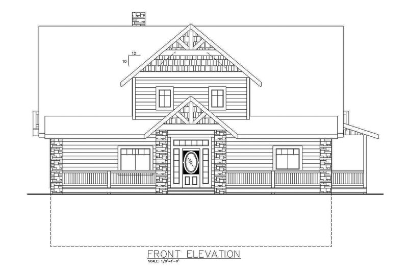 Architectural House Design - Exterior - Front Elevation 3 for Craftsman House Plan #117-873 - 4 bed, 4.5 bath