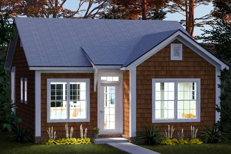 House Blueprint - Exterior - Front Elevation for Cottage House Plan #513-2450 - 2 bed, 1 bath