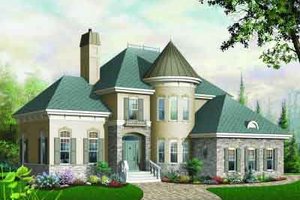 European Exterior - Front Elevation Plan #23-569
