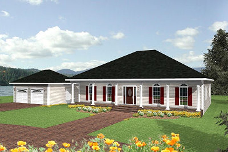 House Design - Southern Exterior - Front Elevation Plan #44-140