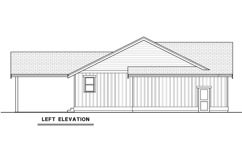 House Blueprint - Exterior - Other Elevation for Craftsman House Plan #1070-204 - 4 bed, 2 bath