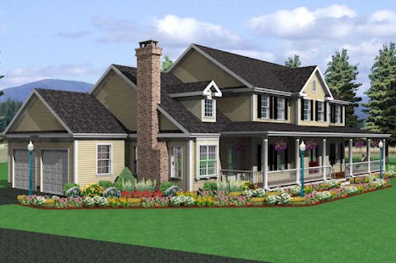Exterior - Other Elevation for Farmhouse House Plan #75-102 - 4 bed, 2.5 bath