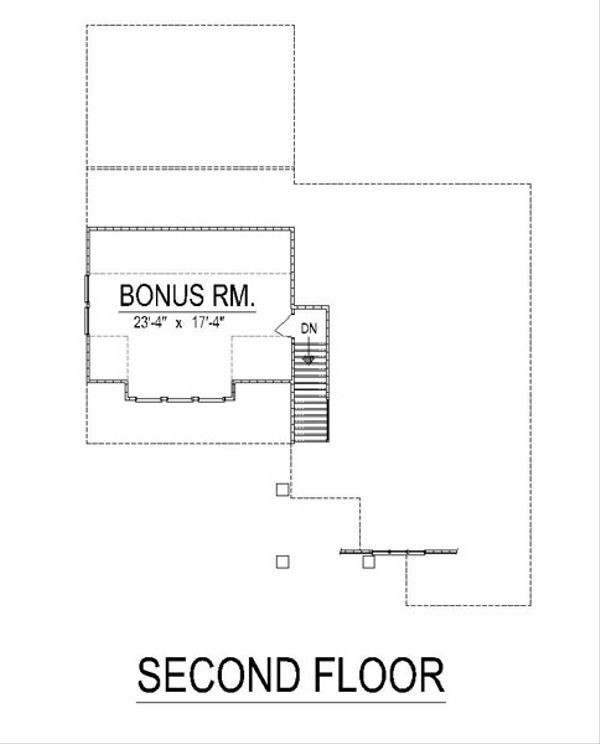 Craftsman Floor Plan - Upper Floor Plan #458-16