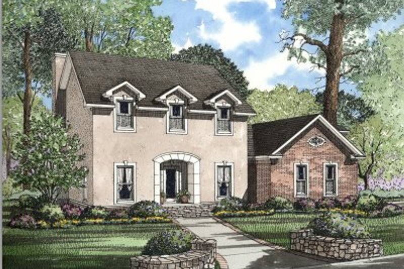 House Plan Design - European Exterior - Front Elevation Plan #17-276