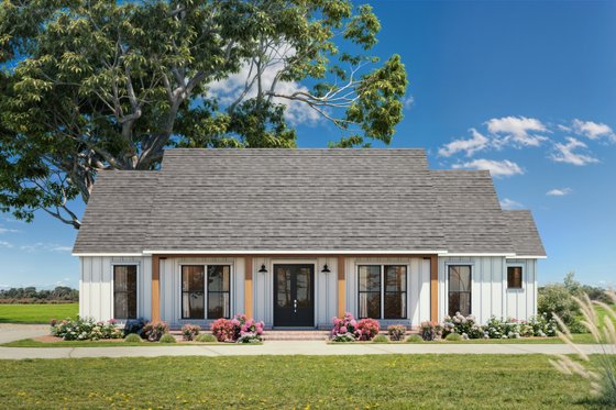 Exterior - Front Elevation 3 for Farmhouse House Plan #1074-122 - 3 bed, 2.5 bath