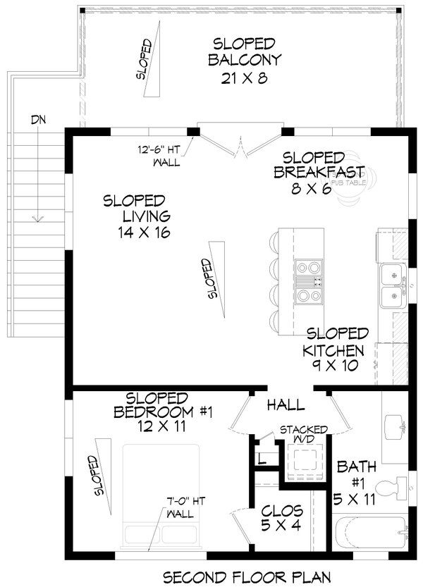 Dream House Plan - Contemporary Floor Plan - Upper Floor Plan #932-1116