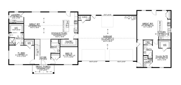 House Blueprint - Contemporary Floor Plan - Main Floor Plan #1064-447