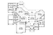 European Style House Plan - 4 Beds 3 Baths 3580 Sq/Ft Plan #411-286 