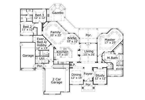European Floor Plan - Main Floor Plan #411-286