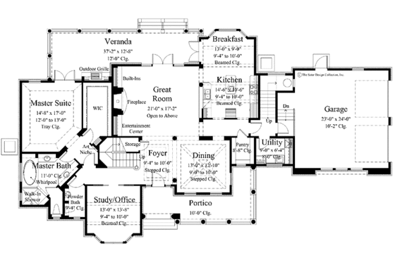 Floor Plan - Main Floor for Traditional House Plan #930-261 - 4 bed, 3.5 bath