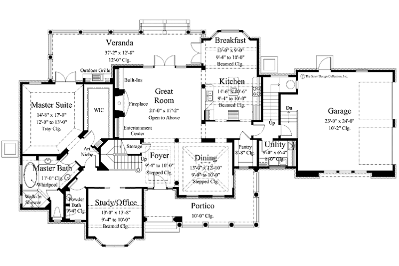 Home Plan - Floor Plan - Main Floor for Traditional House Plan #930-261 - 4 bed, 3.5 bath