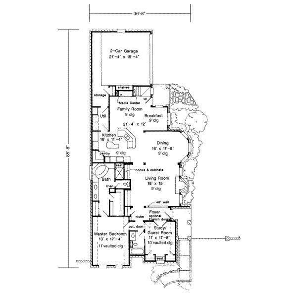 Dream House Plan - European Floor Plan - Main Floor Plan #410-376