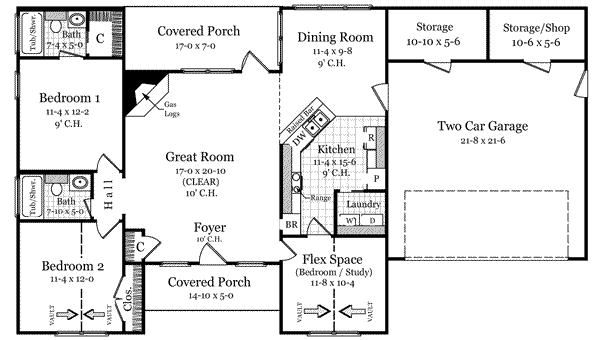 European Floor Plan - Main Floor Plan #21-171