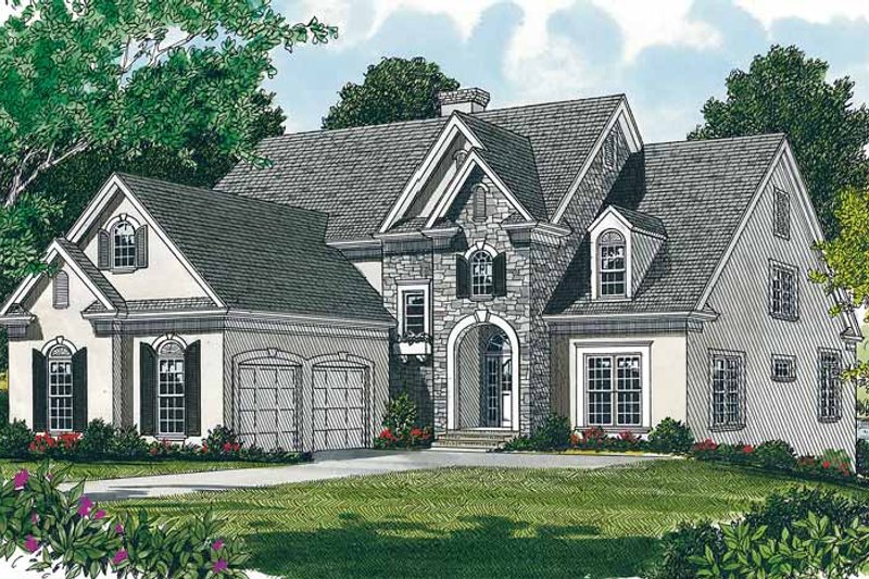 Architectural House Design - Country Exterior - Front Elevation Plan #453-105