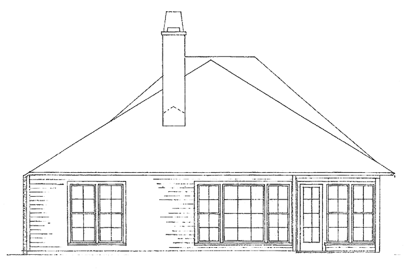 Home Plan - Exterior - Rear Elevation for Country House Plan #301-148 - 3 bed, 2 bath