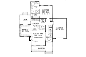 Floor Plan - Main Floor for Country House Plan #929-254 - 3 bed, 2.5 bath
