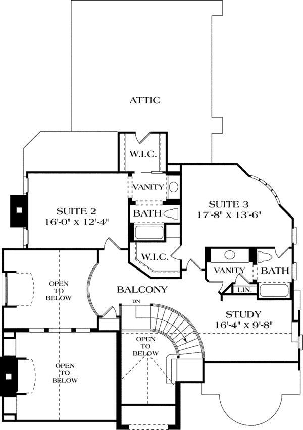 House Plan Design - Country Floor Plan - Upper Floor Plan #453-293