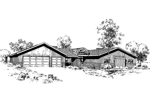 Exterior - Front Elevation 3 for Traditional House Plan #60-993 - 3 bed, 2.5 bath
