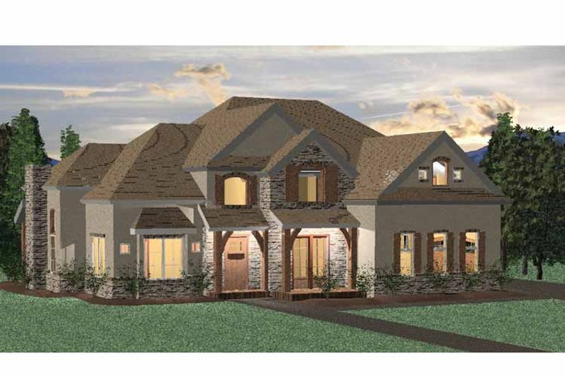 Home Plan - Exterior - Front Elevation 3 for Country House Plan #937-9 - 4 bed, 3.5 bath