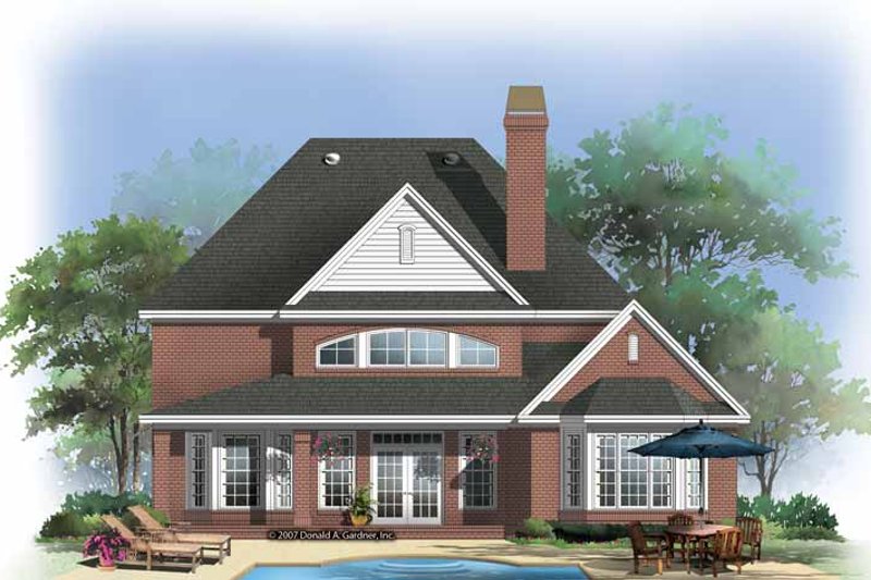 Home Plan - Exterior - Rear Elevation for Traditional House Plan #929-840 - 5 bed, 4 bath