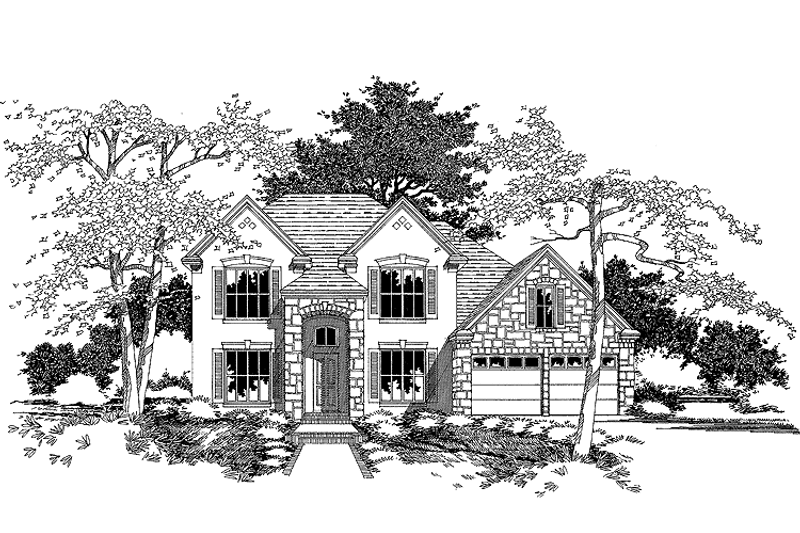 Home Plan - Colonial Exterior - Front Elevation Plan #472-152