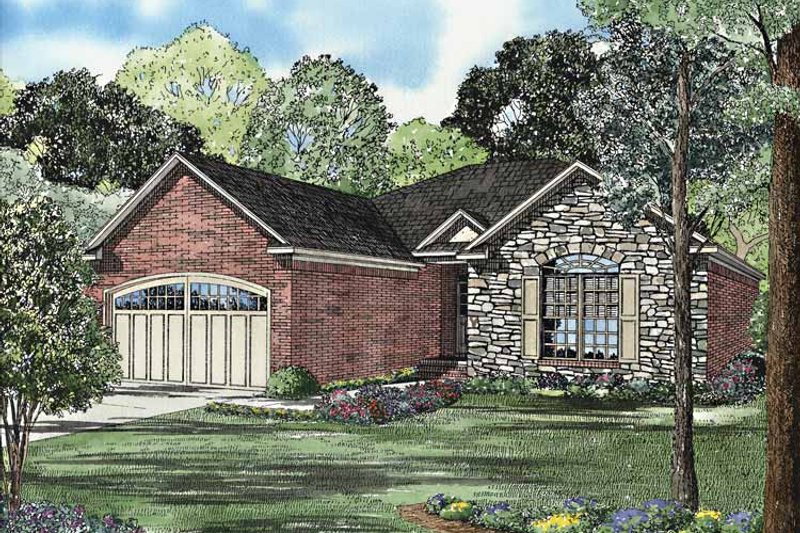 Architectural House Design - Country Exterior - Front Elevation Plan #17-3166