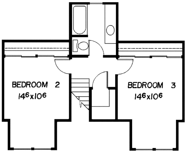 Home Plan - Bungalow Floor Plan - Upper Floor Plan #60-760