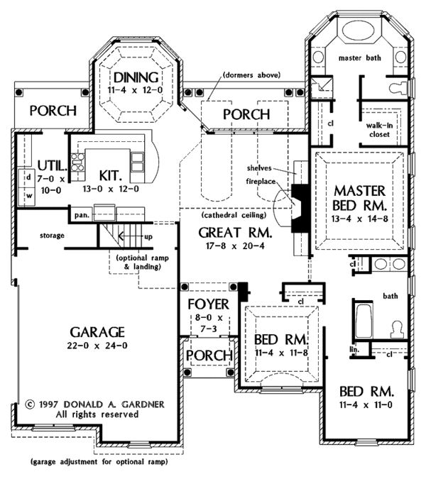 House Plan Design - Ranch Floor Plan - Main Floor Plan #929-663