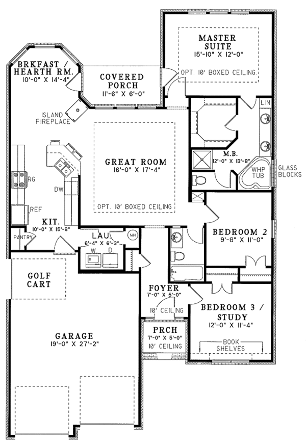 Dream House Plan - Country Floor Plan - Main Floor Plan #17-2652