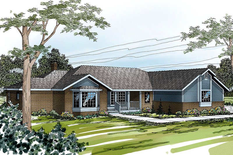 House Plan Design - Traditional Exterior - Front Elevation Plan #124-177